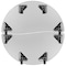 Flash Furniture Round 47.5 W, 48 L, 25 H, Chrome, Laminate, Particleboard, Steel, Wood Grain XU-GRP-A48-HCIRC-OAK-T-P-CAS-GG - alternate 5